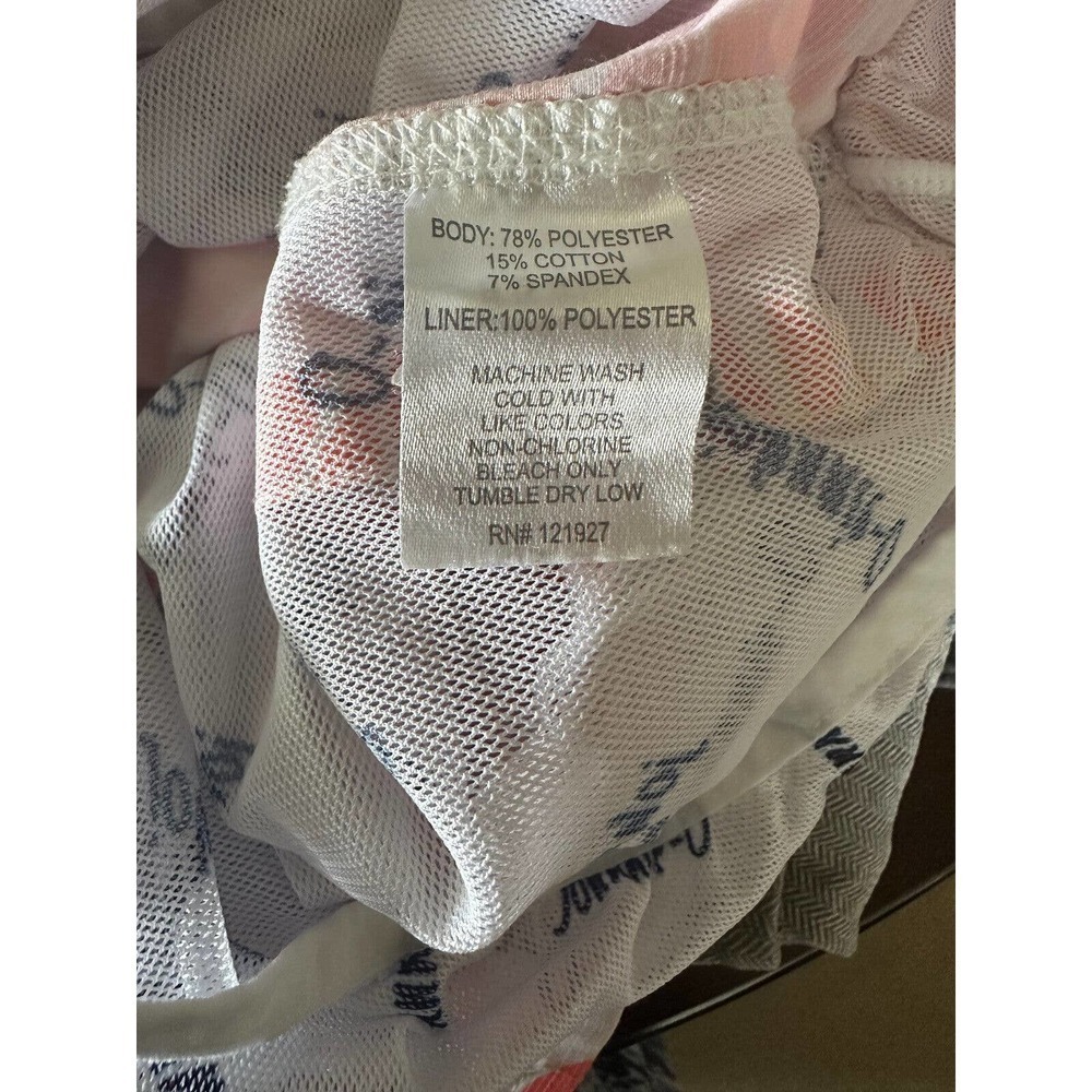 ✨2/$20 Johnnie-O Walpole Wave Print Half Elastic Swim Trunks Coral Reef Mens XXL - Picture 7 of 12